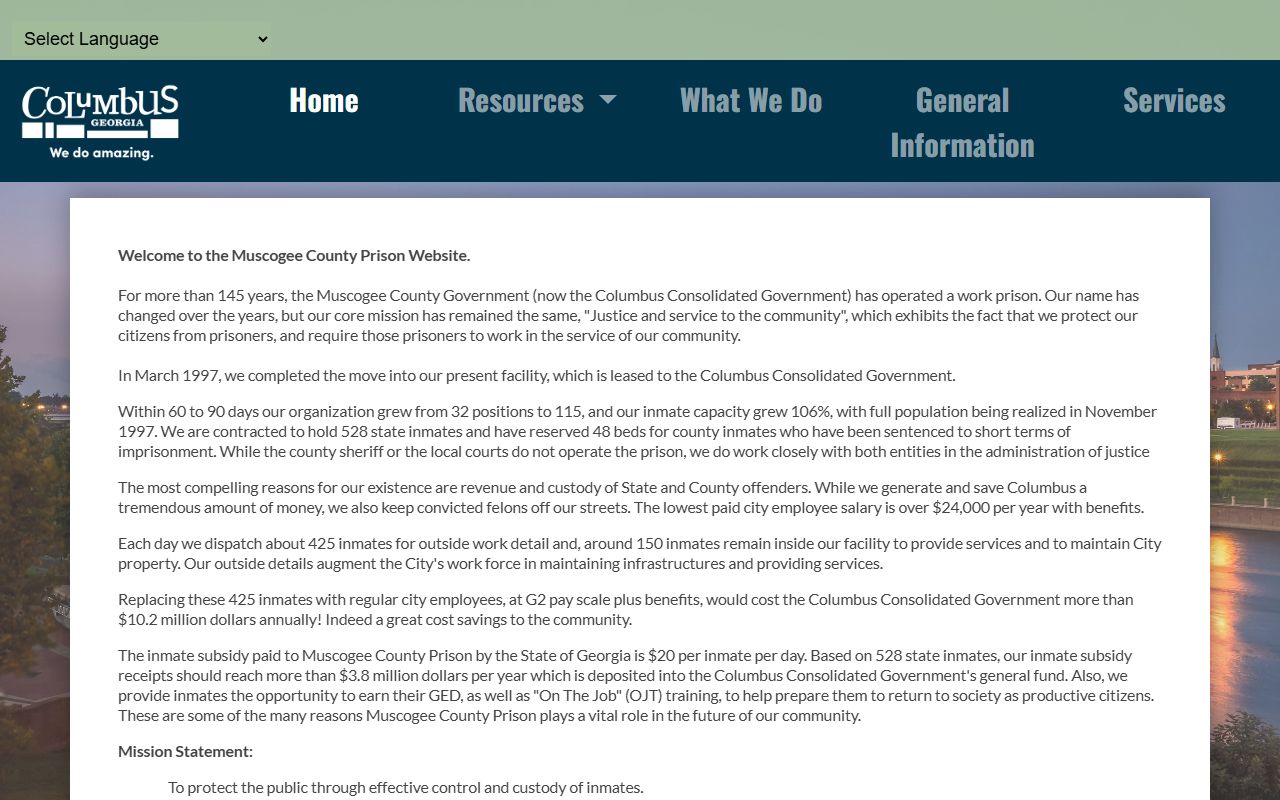 Muscogee County Correctional Institution inmate lookup and prison home source